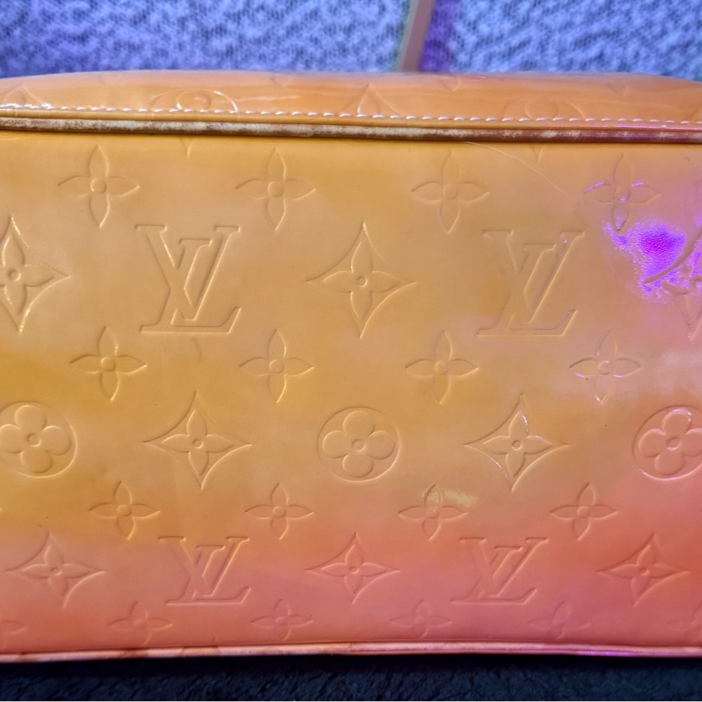💯 Louis Vuitton Vernice Tan Monogram Women's Bag
